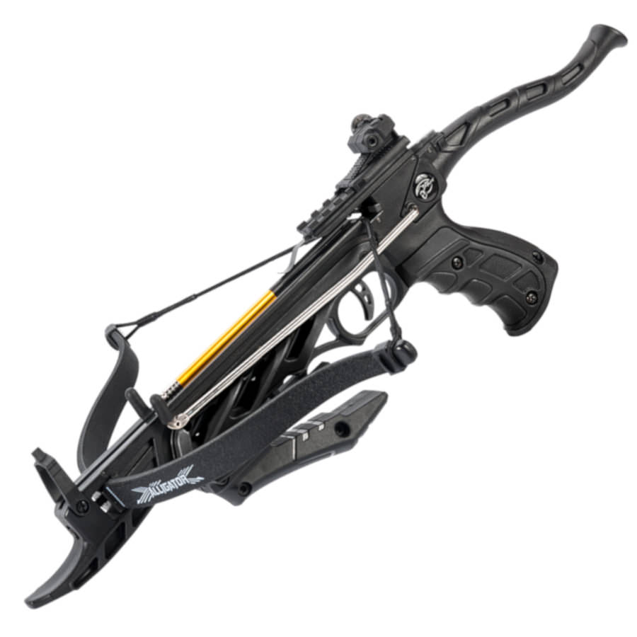 80lb Self Cocking Pistol CrossBow With Forearm Grip Black - Tophatter's Army Products & Self Defense Collectible Weapons - Tophatter Daily Deals